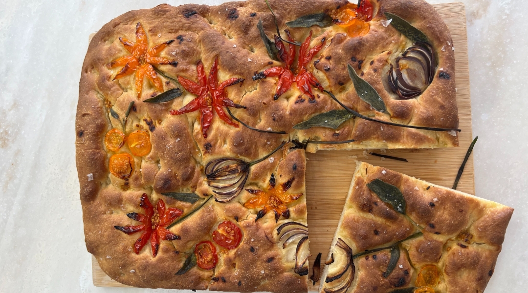 Focaccia flower